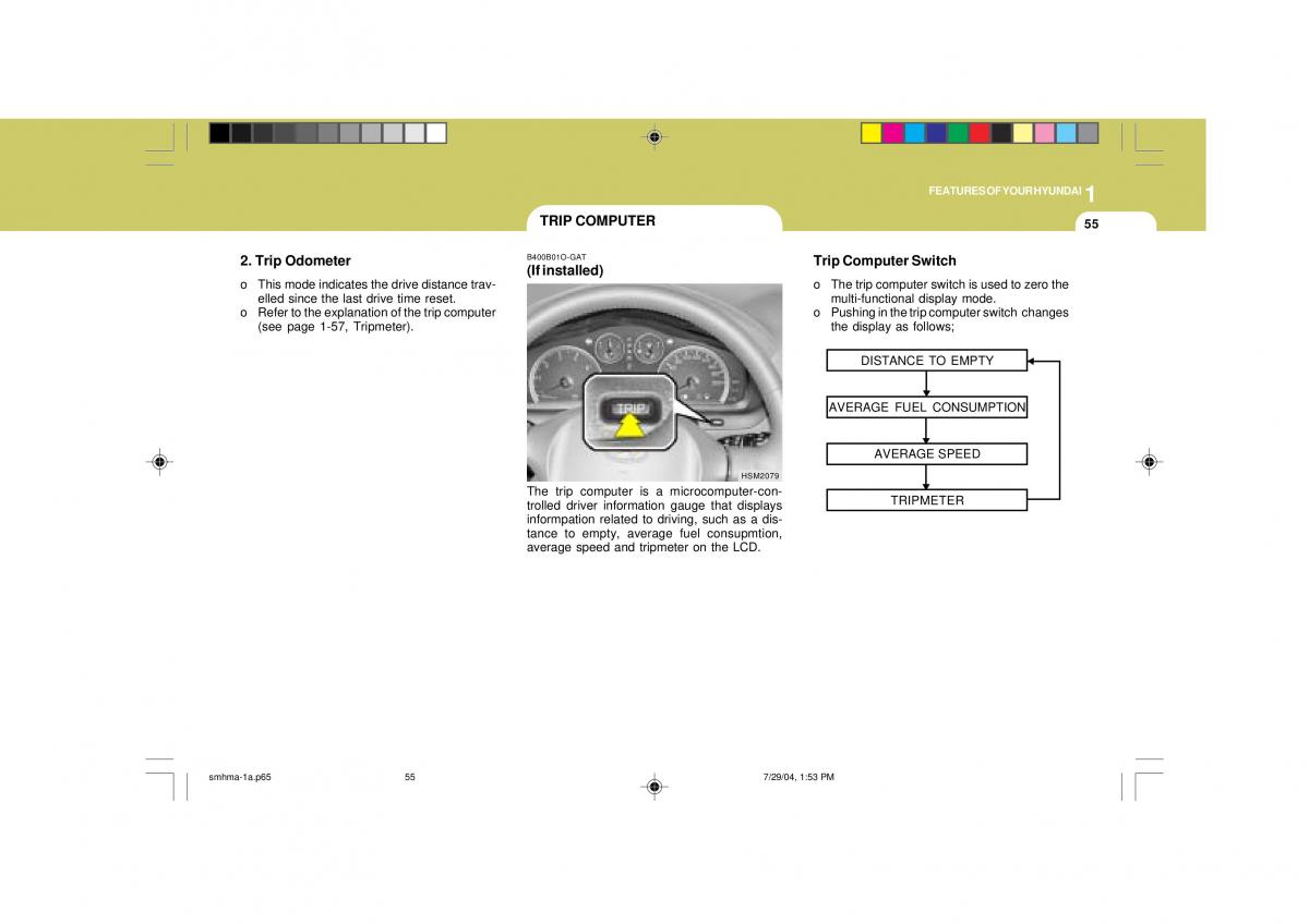 Hyundai Santa Fe I 1 owners manual / page 66