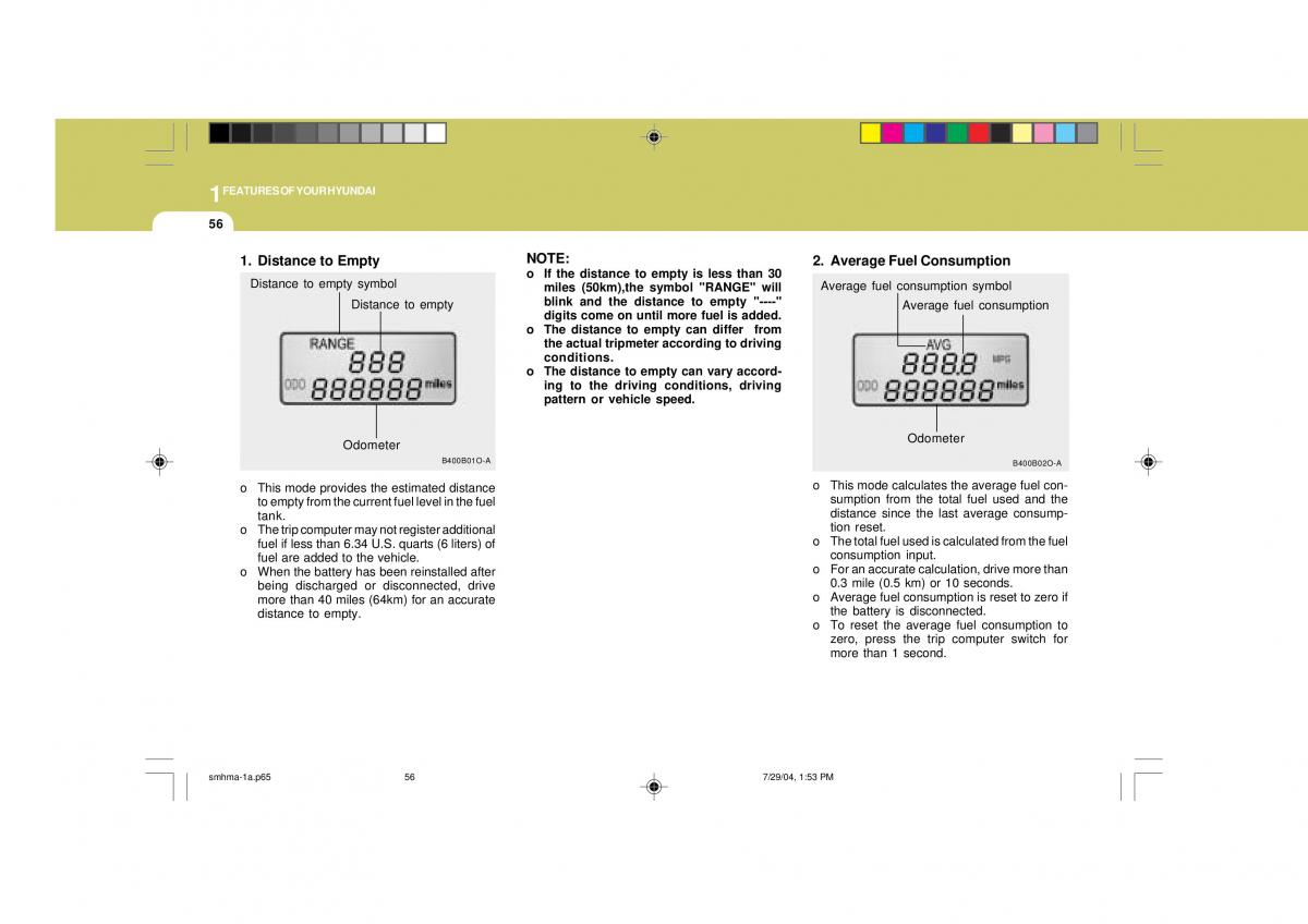 Hyundai Santa Fe I 1 owners manual / page 67