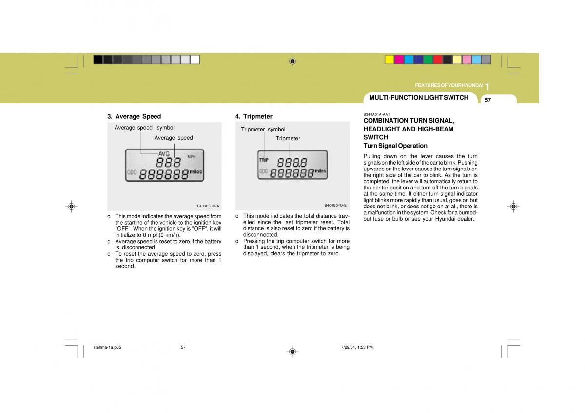 Hyundai Santa Fe I 1 owners manual / page 68