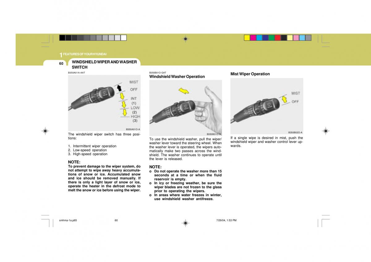 Hyundai Santa Fe I 1 owners manual / page 71