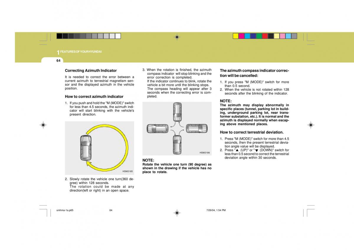 Hyundai Santa Fe I 1 owners manual / page 75