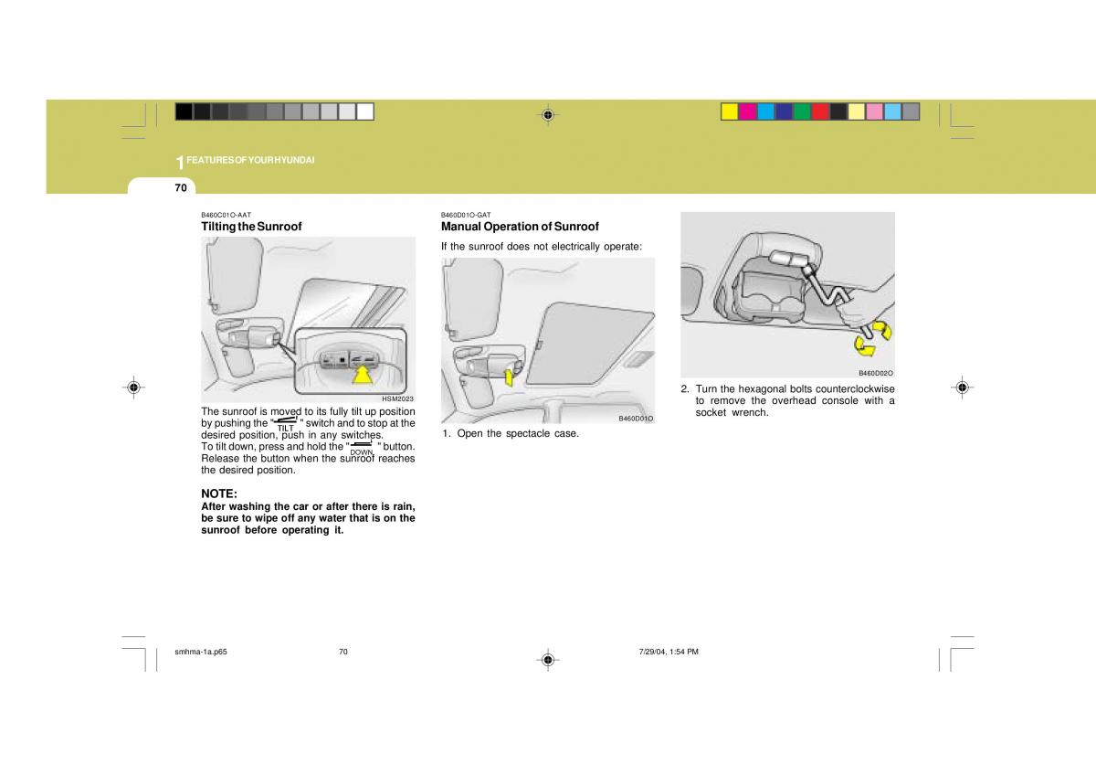 Hyundai Santa Fe I 1 owners manual / page 81