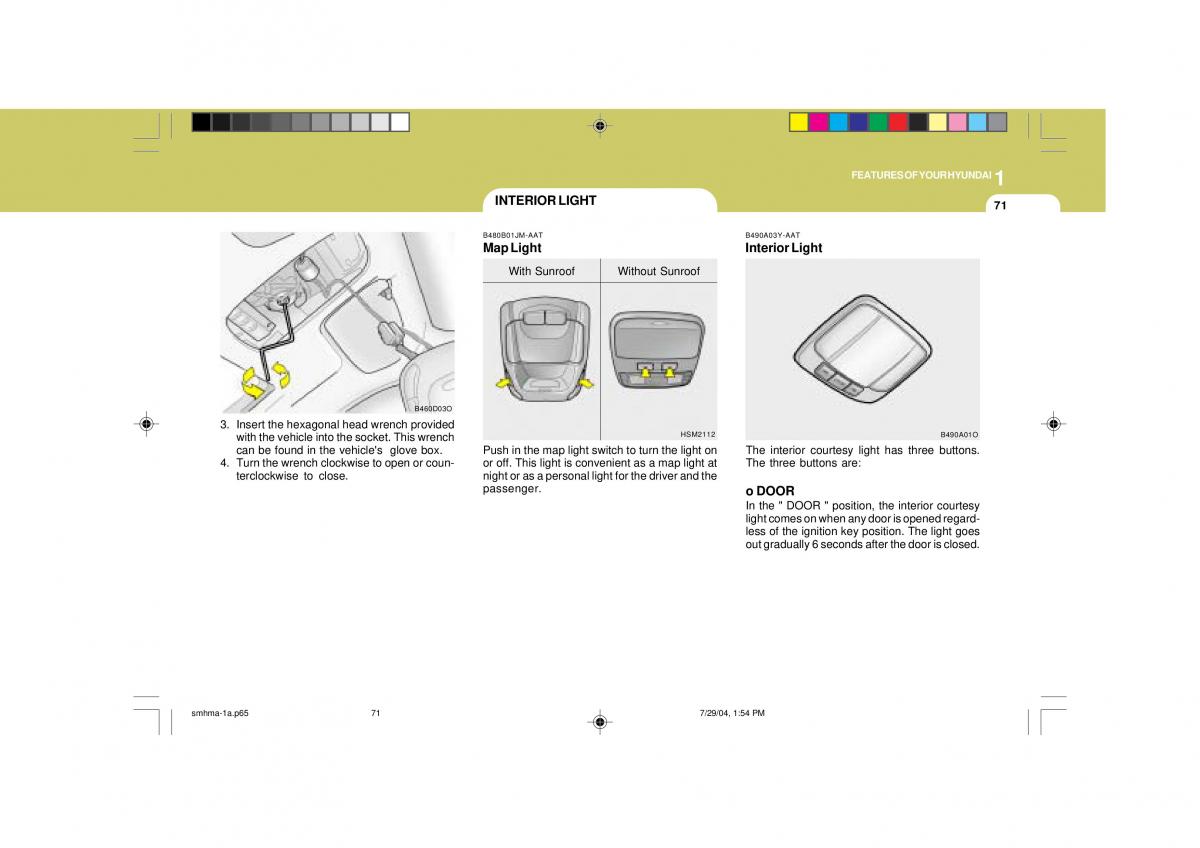 Hyundai Santa Fe I 1 owners manual / page 82