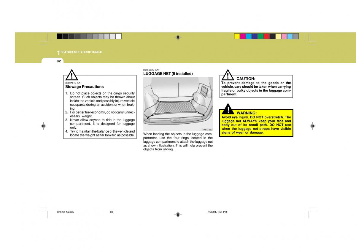 Hyundai Santa Fe I 1 owners manual / page 93