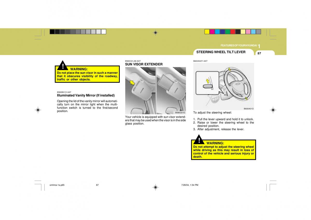 Hyundai Santa Fe I 1 owners manual / page 98