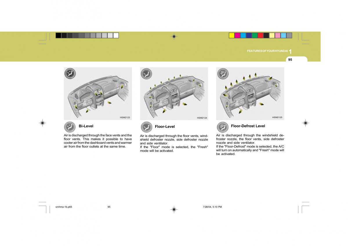 Hyundai Santa Fe I 1 owners manual / page 106