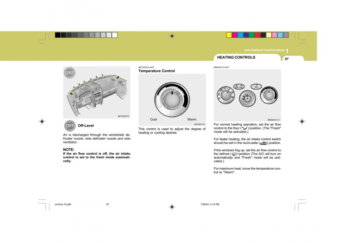 Hyundai Santa Fe I 1 owners manual / page 108