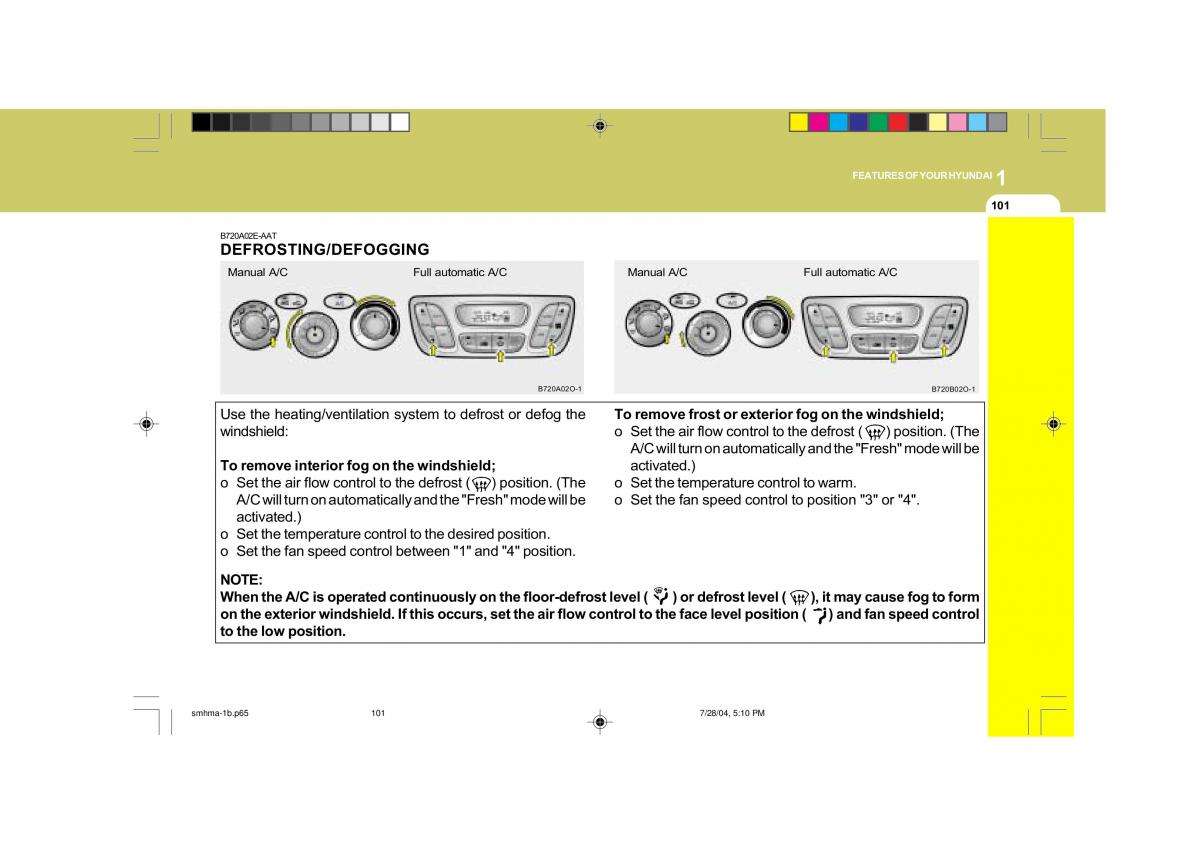 Hyundai Santa Fe I 1 owners manual / page 112