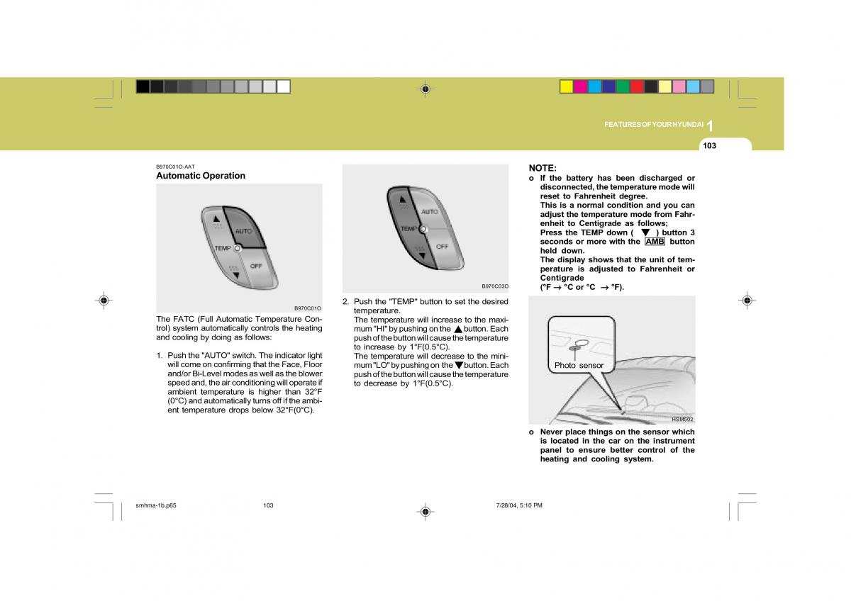 Hyundai Santa Fe I 1 owners manual / page 114