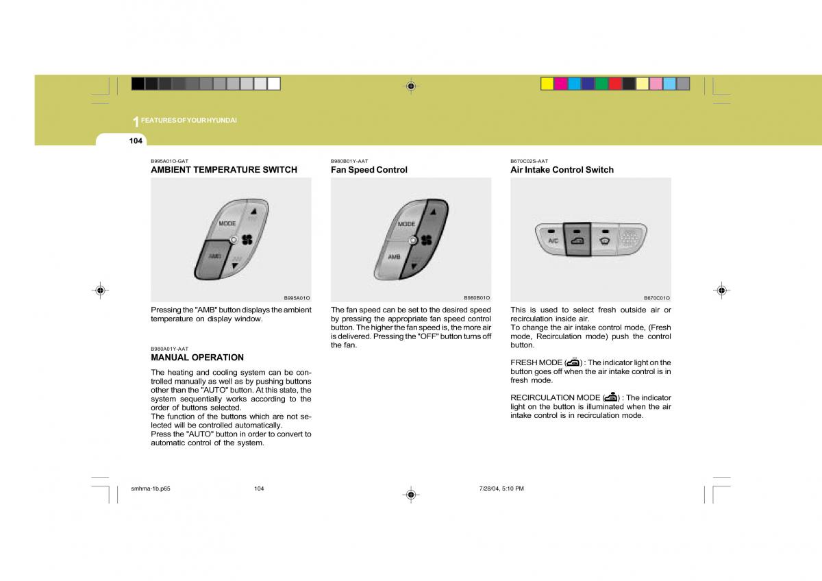 Hyundai Santa Fe I 1 owners manual / page 115