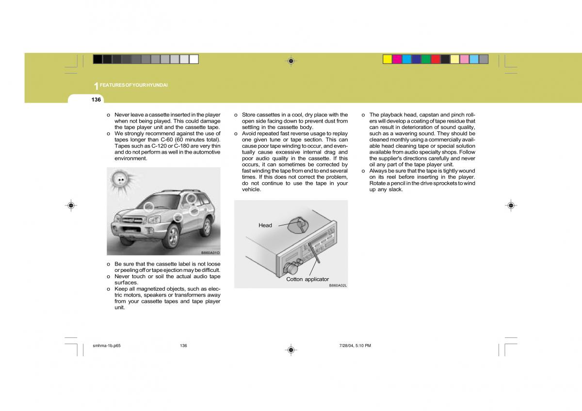 Hyundai Santa Fe I 1 owners manual / page 147