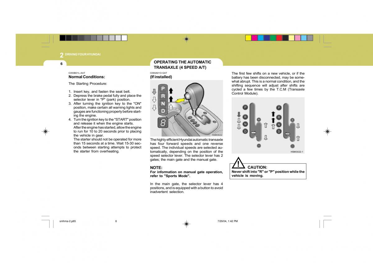 Hyundai Santa Fe I 1 owners manual / page 155