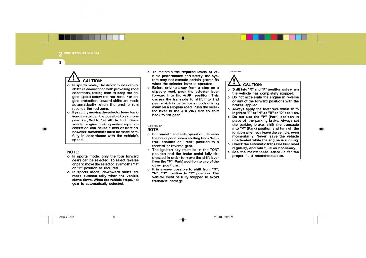 Hyundai Santa Fe I 1 owners manual / page 157