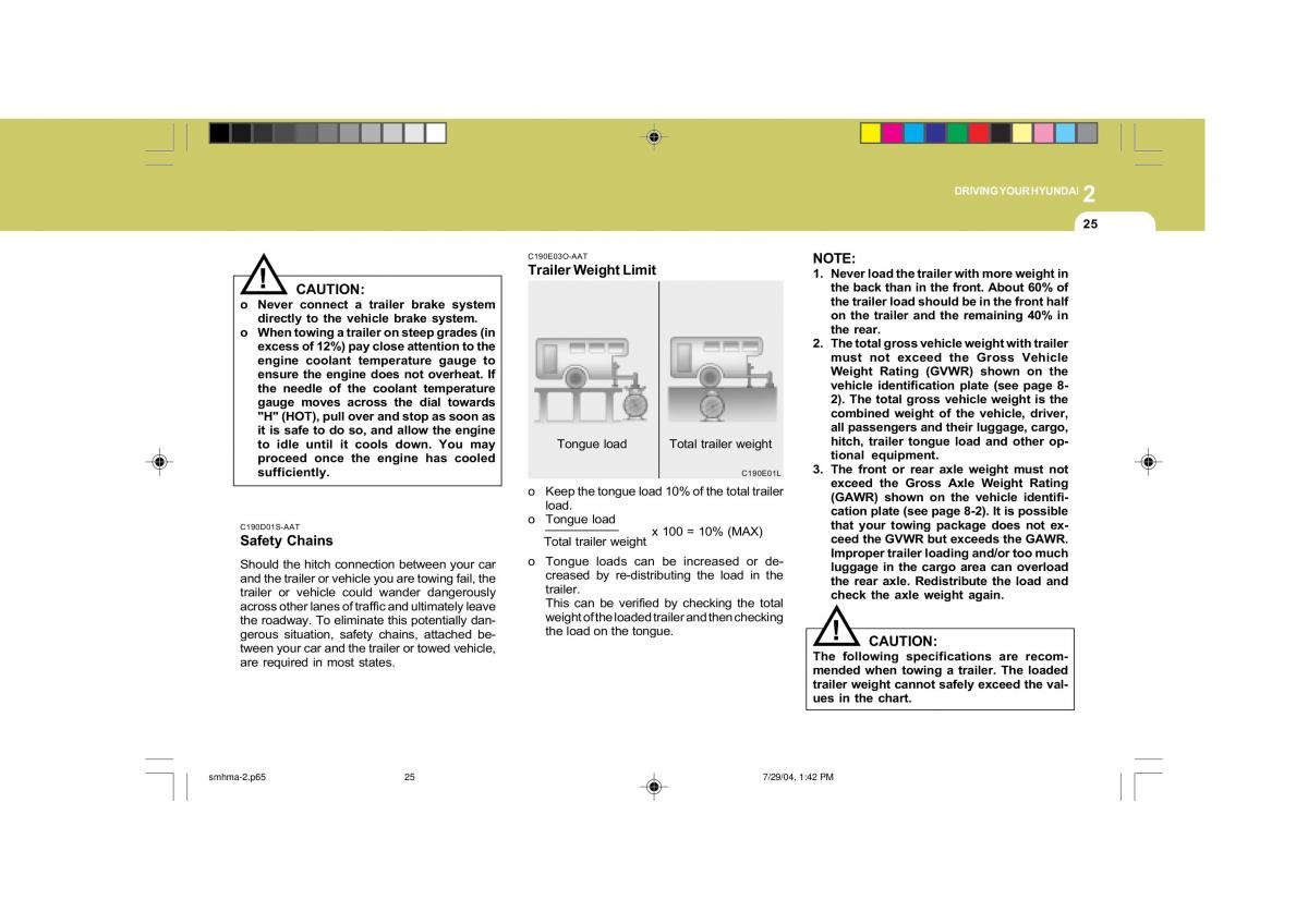 Hyundai Santa Fe I 1 owners manual / page 174