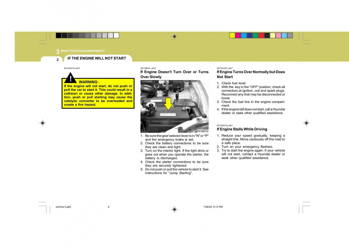 Hyundai Santa Fe I 1 owners manual / page 182