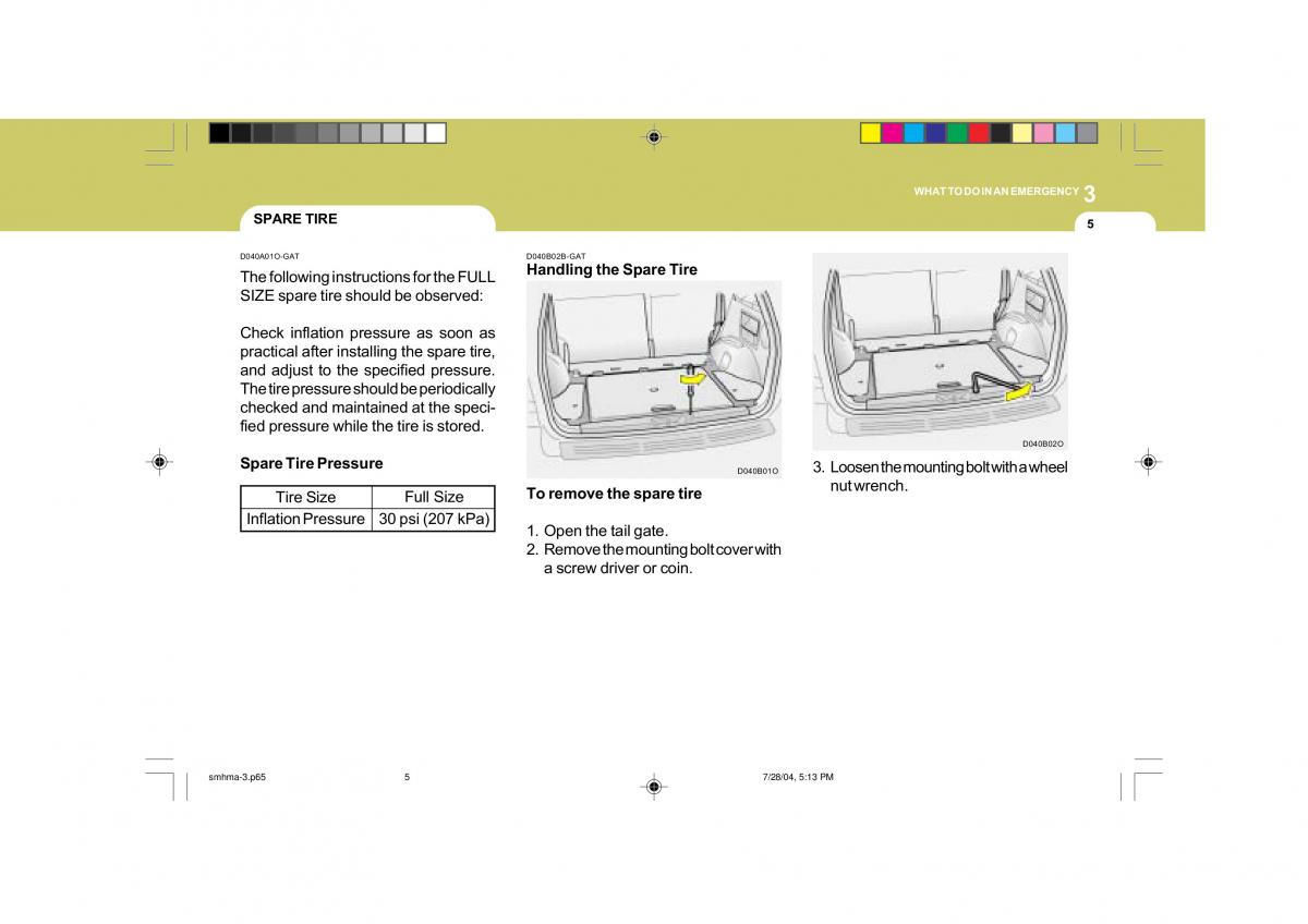 Hyundai Santa Fe I 1 owners manual / page 185