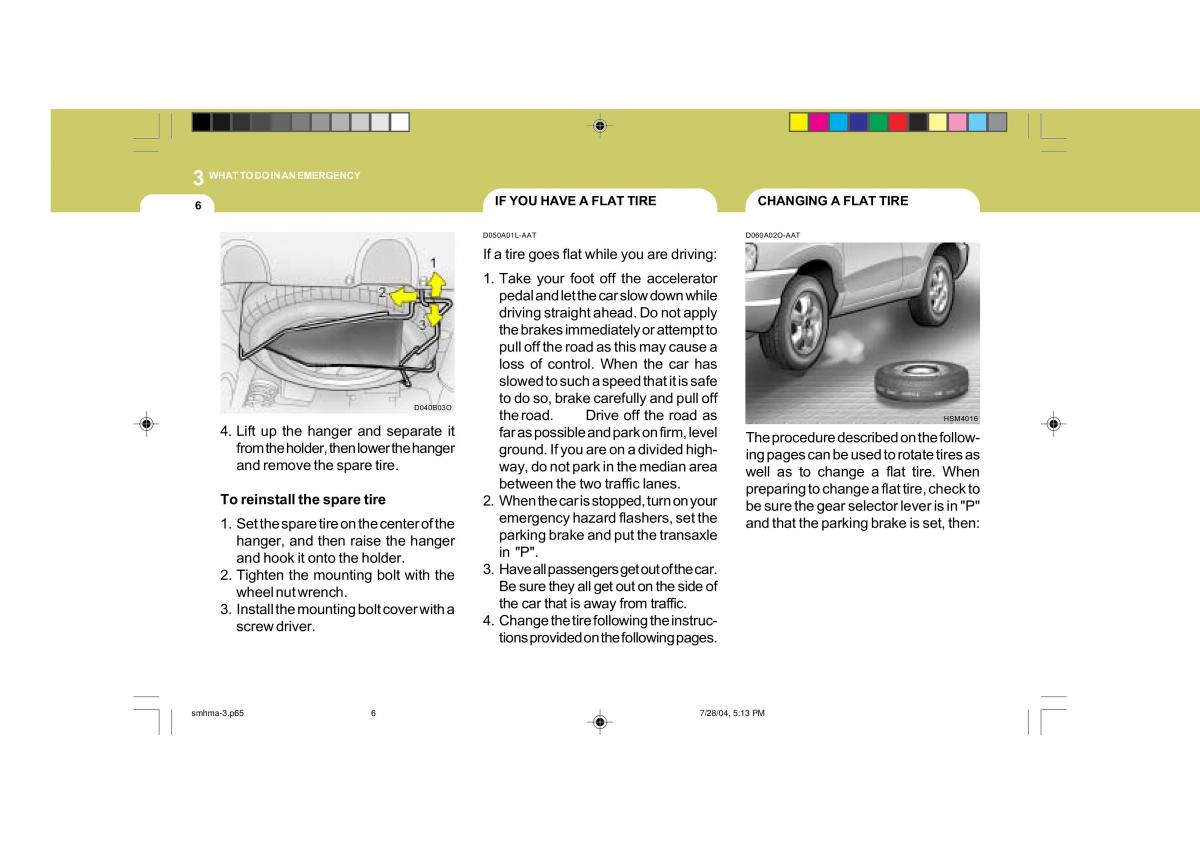 Hyundai Santa Fe I 1 owners manual / page 186