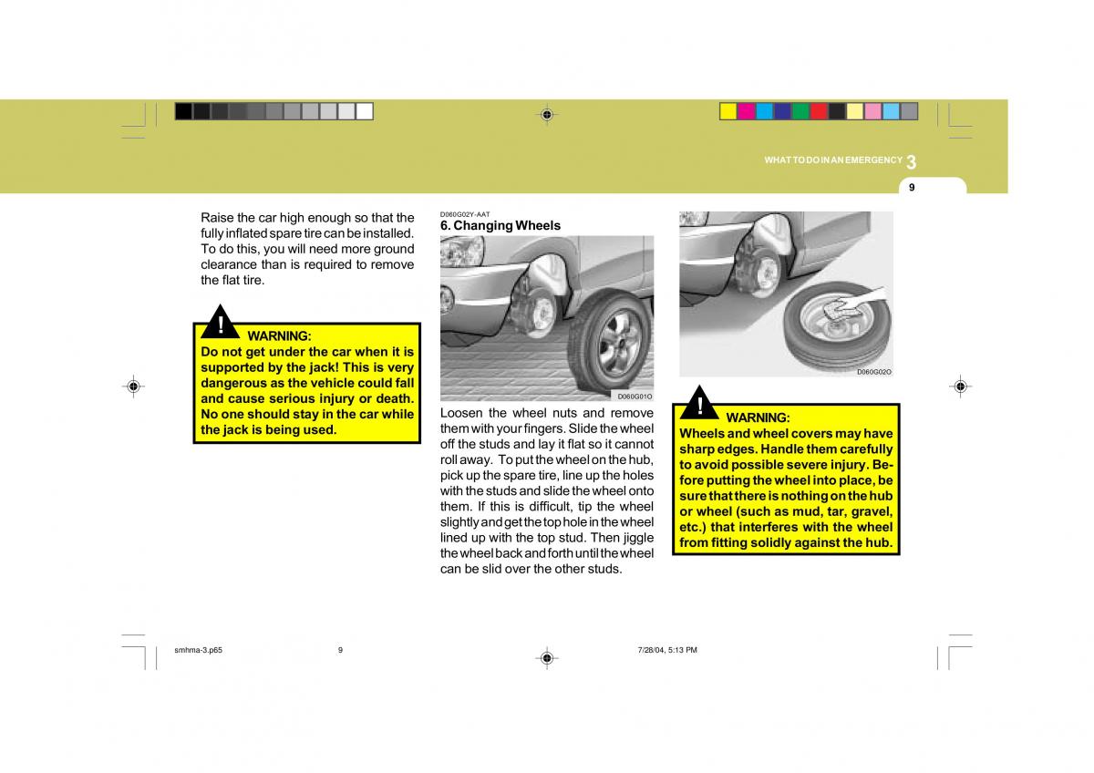 Hyundai Santa Fe I 1 owners manual / page 189