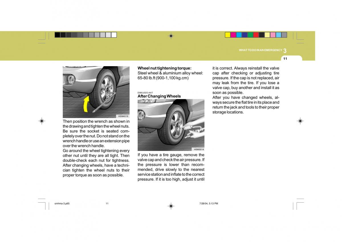 Hyundai Santa Fe I 1 owners manual / page 191