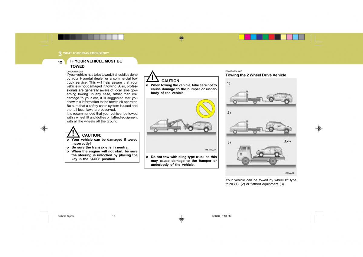 Hyundai Santa Fe I 1 owners manual / page 192