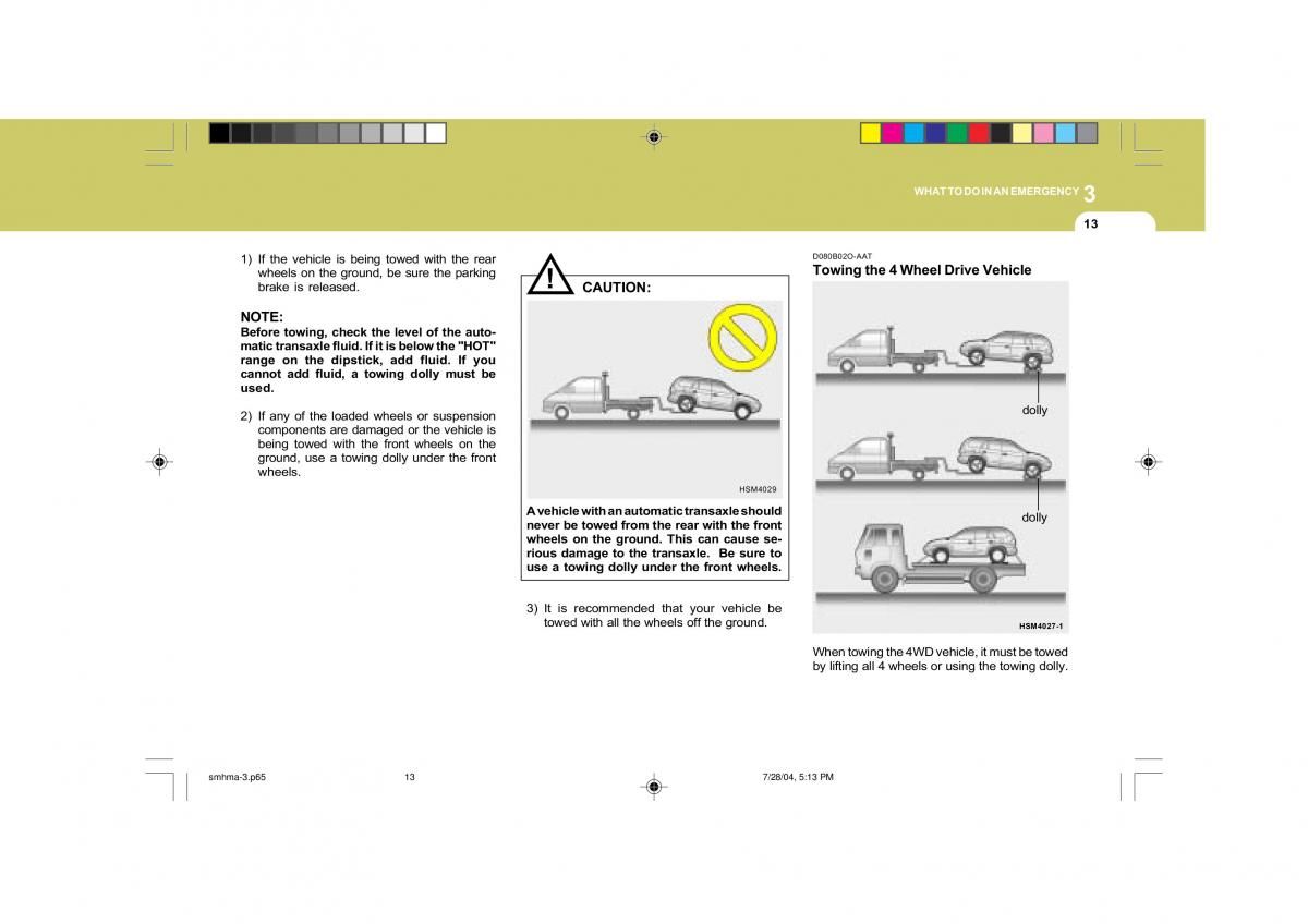 Hyundai Santa Fe I 1 owners manual / page 193