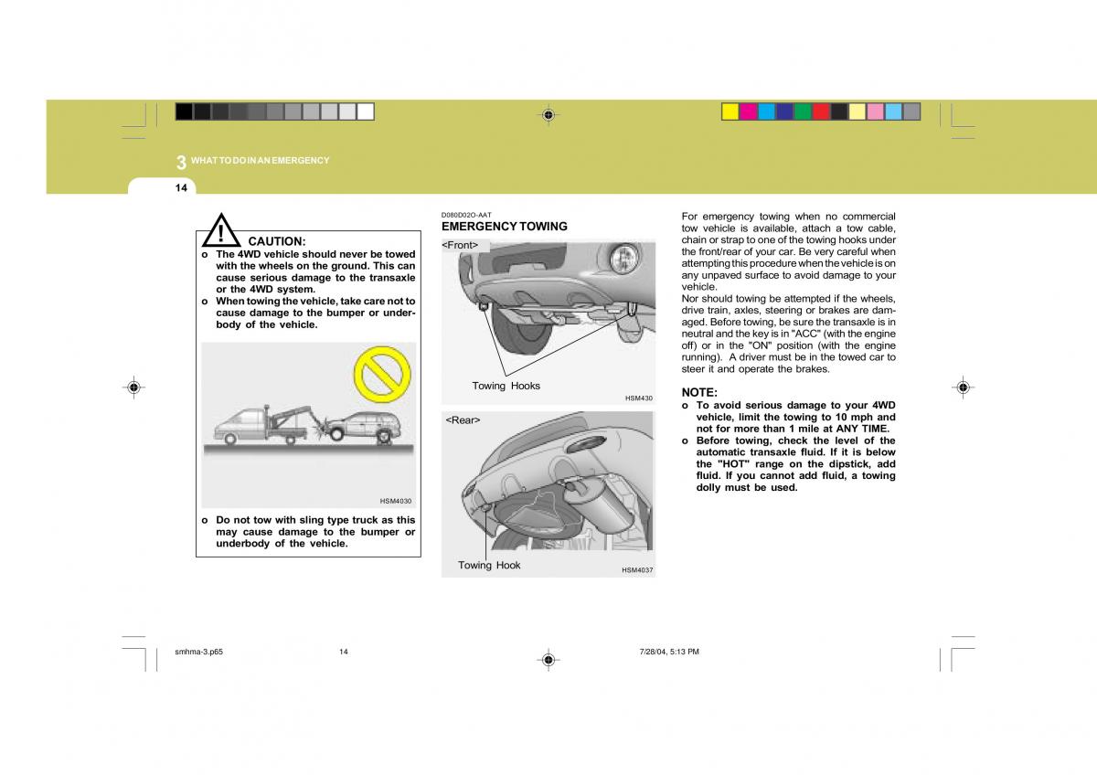 Hyundai Santa Fe I 1 owners manual / page 194