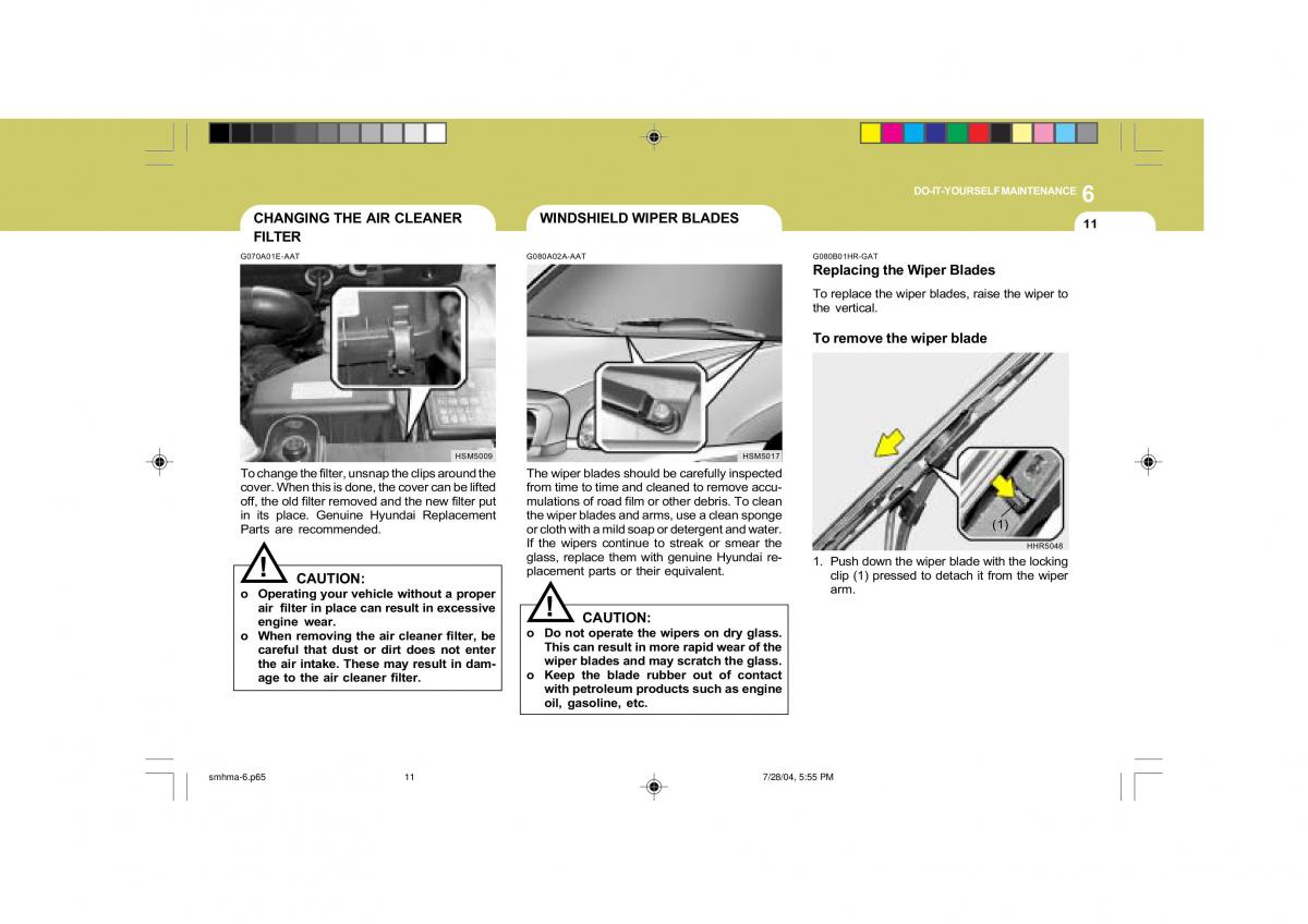 Hyundai Santa Fe I 1 owners manual / page 221