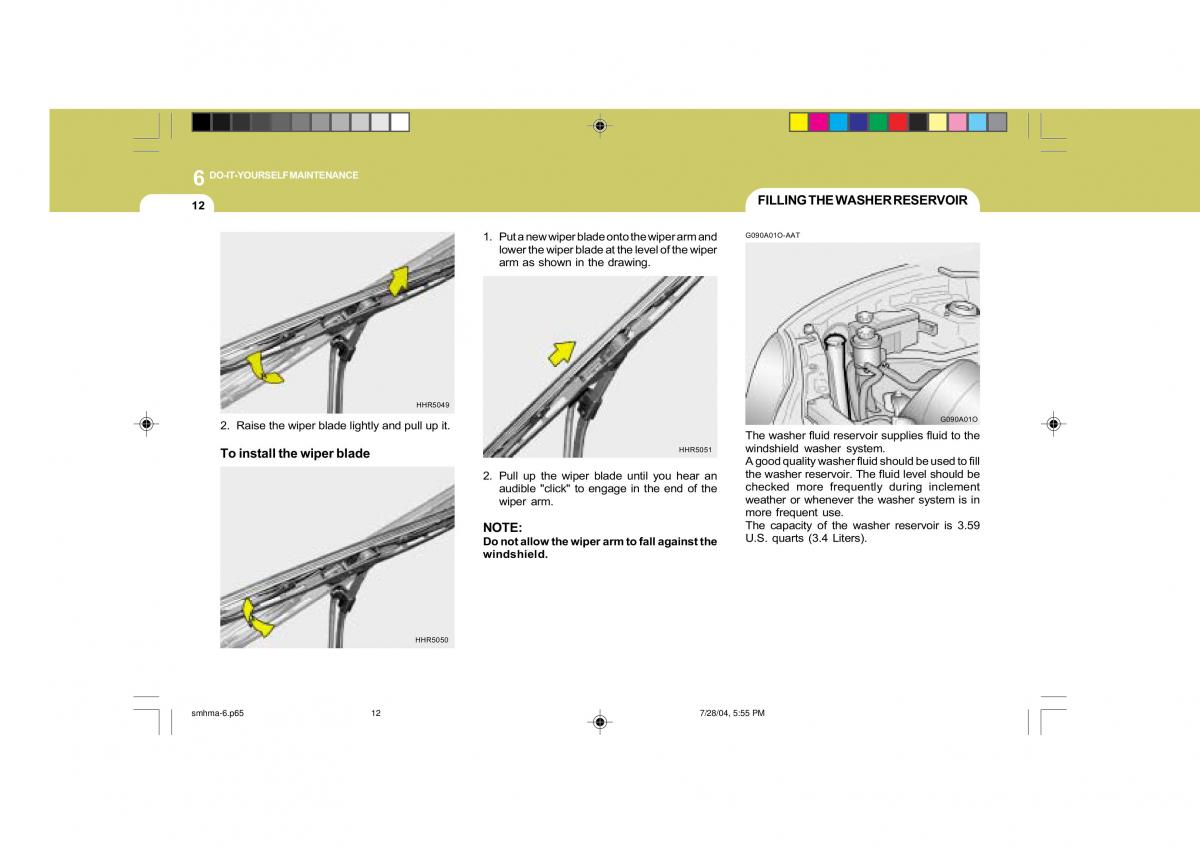 Hyundai Santa Fe I 1 owners manual / page 222