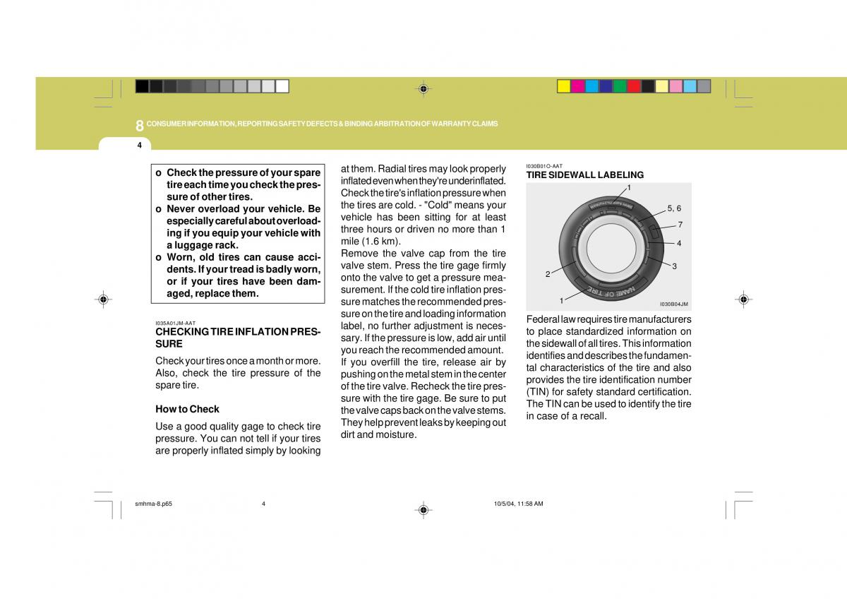 Hyundai Santa Fe I 1 owners manual / page 251