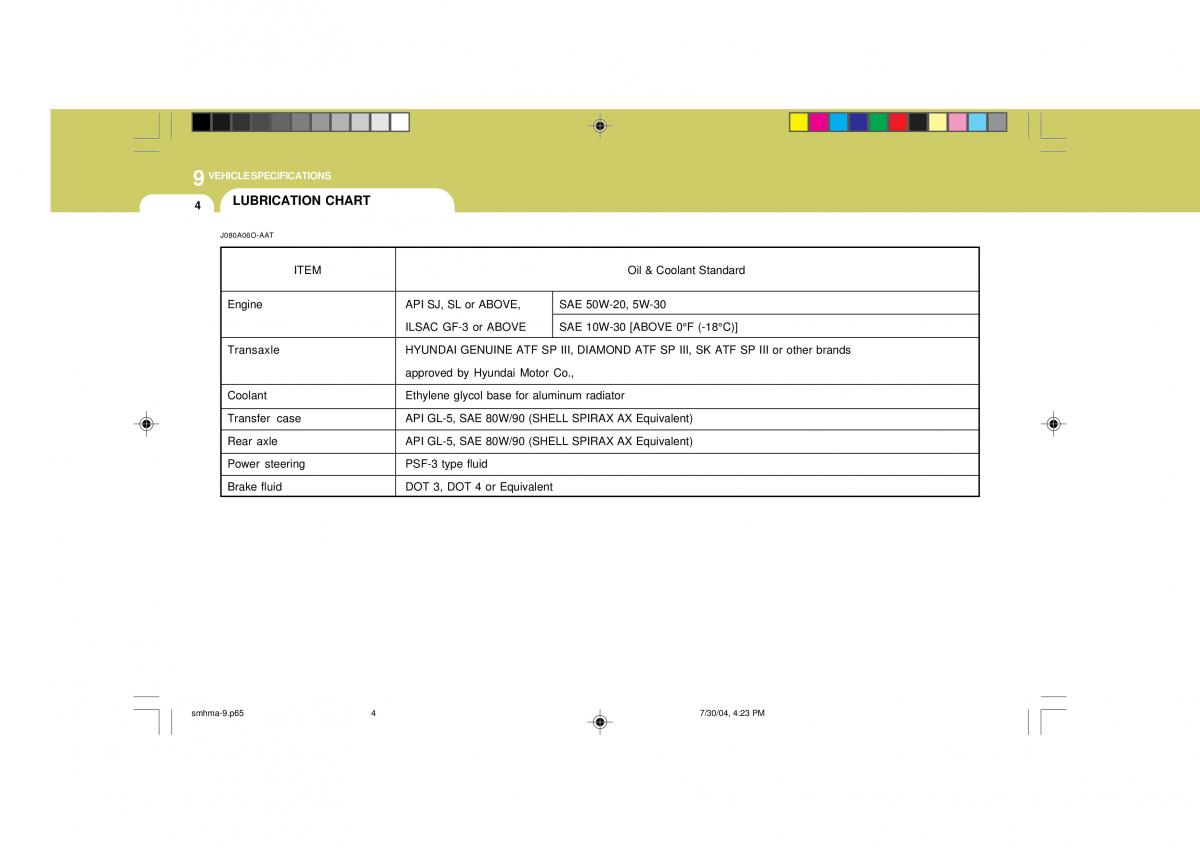 Hyundai Santa Fe I 1 owners manual / page 266