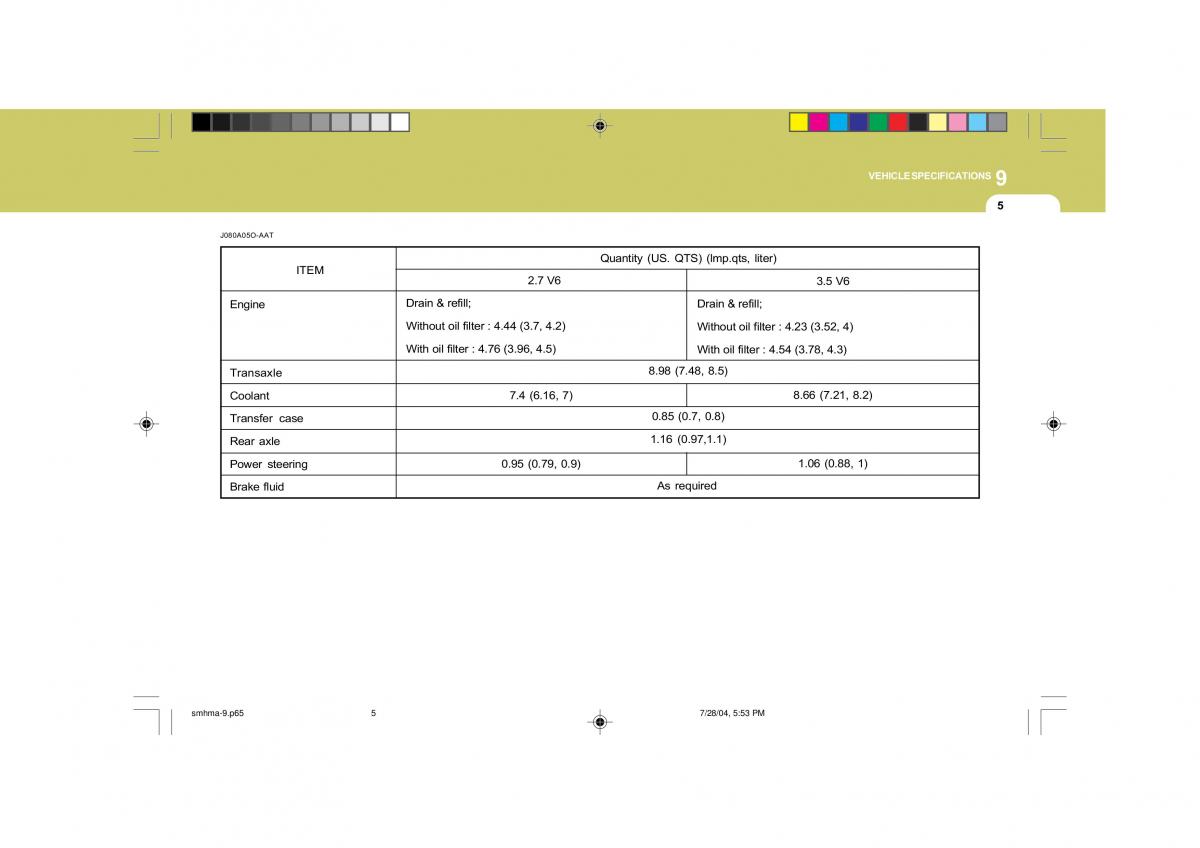 Hyundai Santa Fe I 1 owners manual / page 267