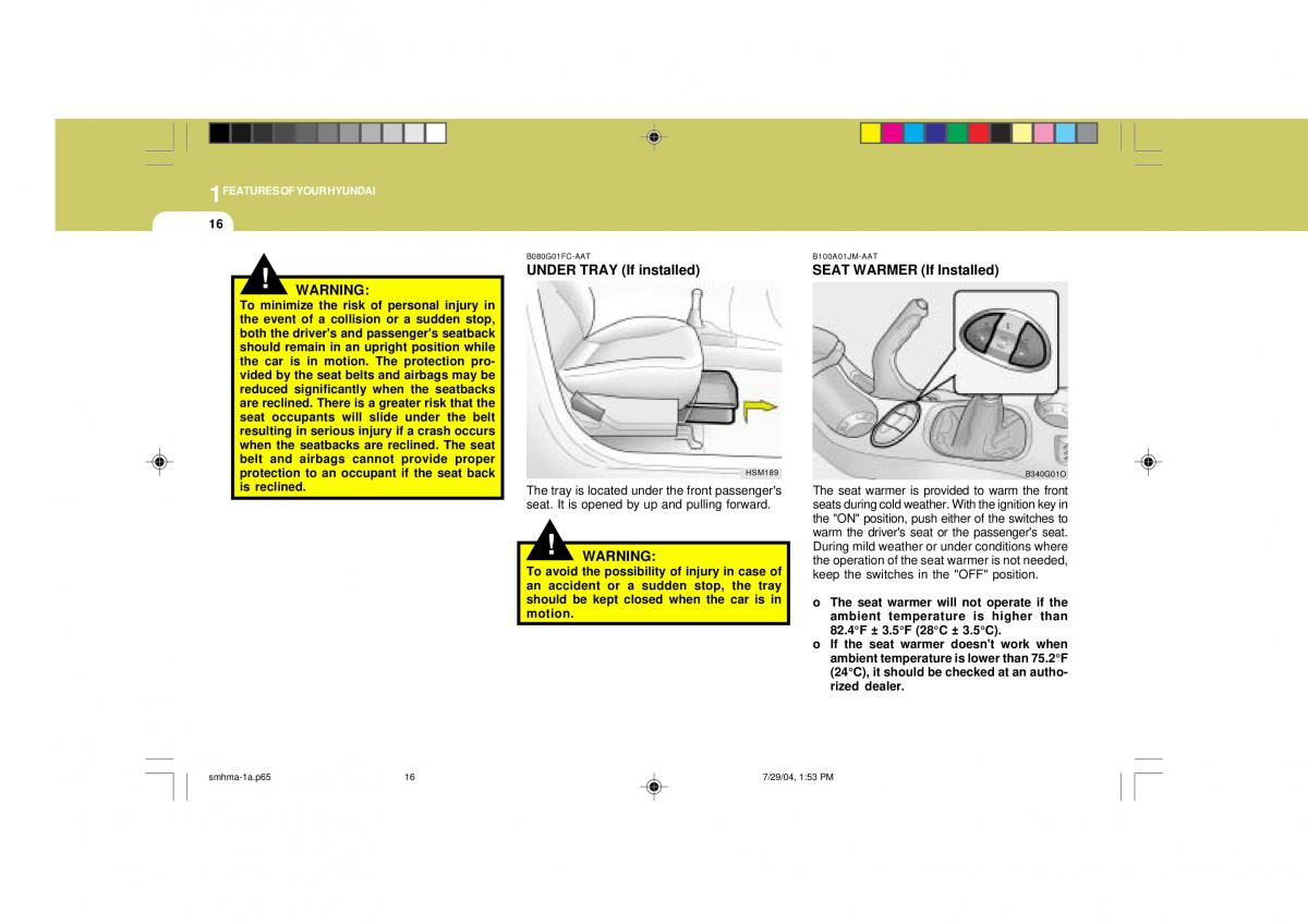 Hyundai Santa Fe I 1 owners manual / page 27