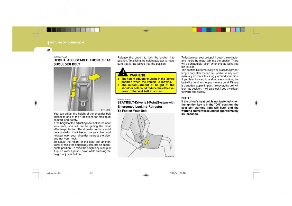 Hyundai Santa Fe I 1 owners manual / page 33