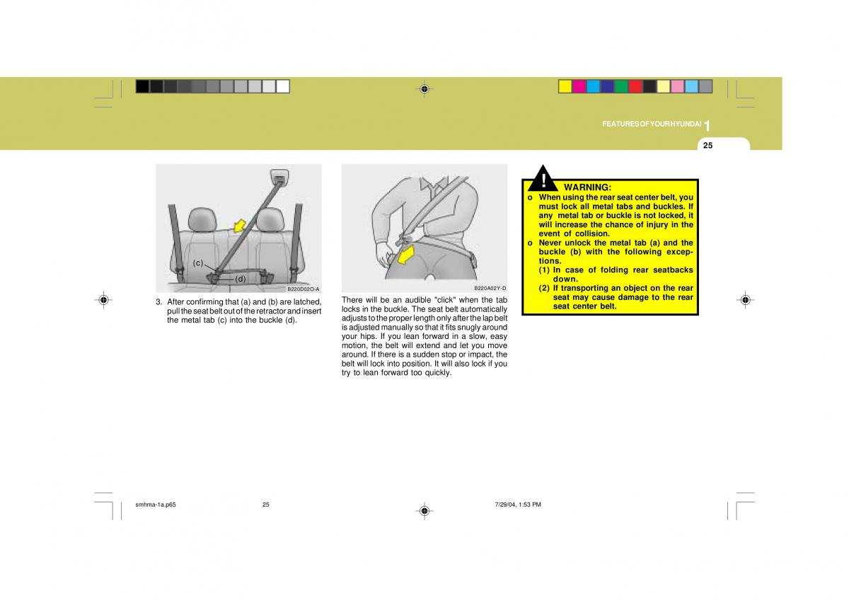 Hyundai Santa Fe I 1 owners manual / page 36