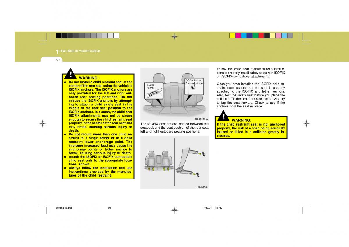 Hyundai Santa Fe I 1 owners manual / page 41