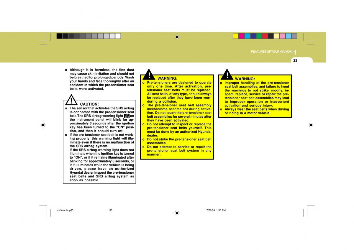 Hyundai Santa Fe I 1 owners manual / page 44