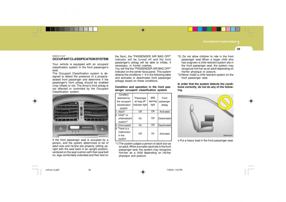 Hyundai Santa Fe I 1 owners manual / page 50