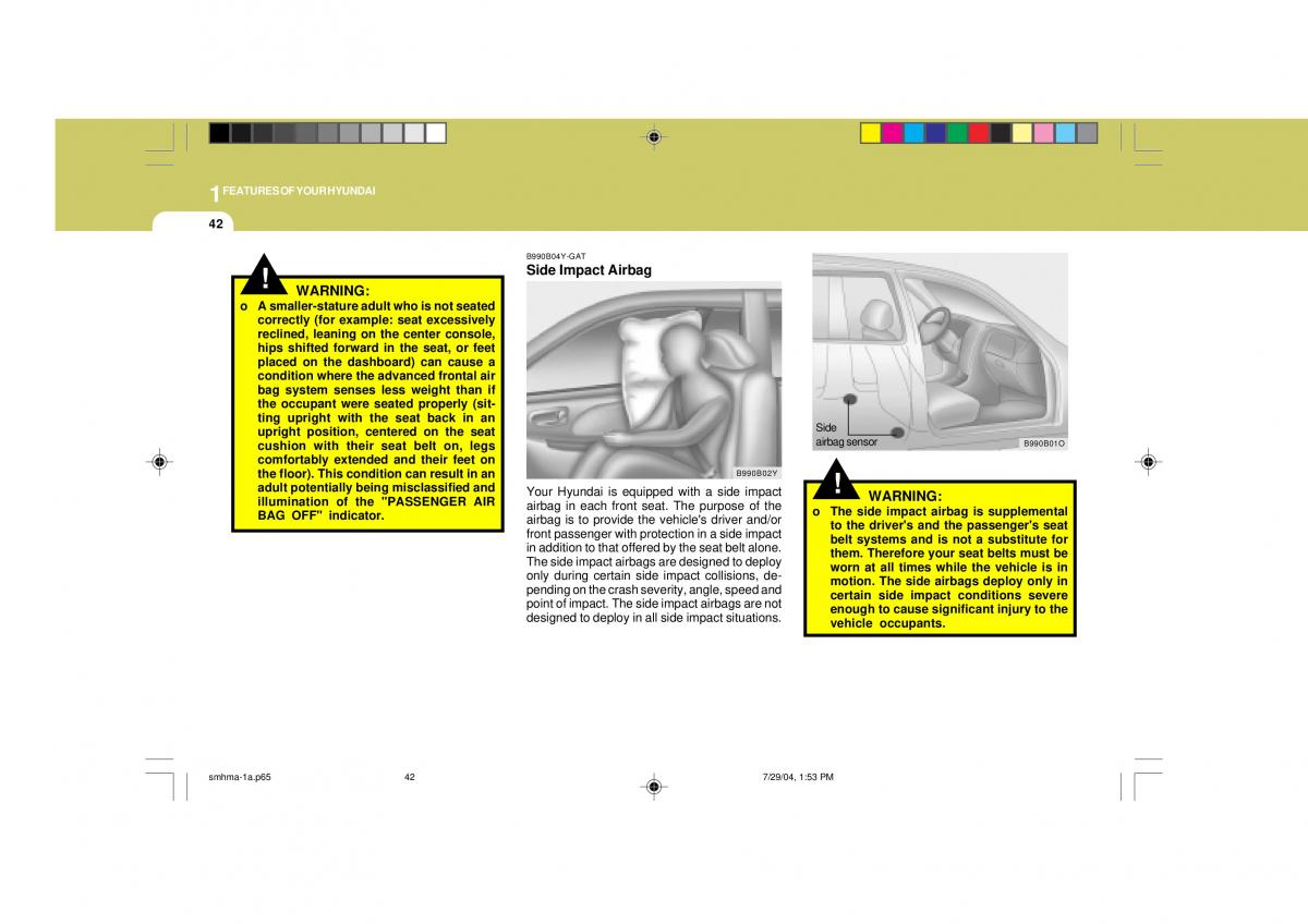 Hyundai Santa Fe I 1 owners manual / page 53