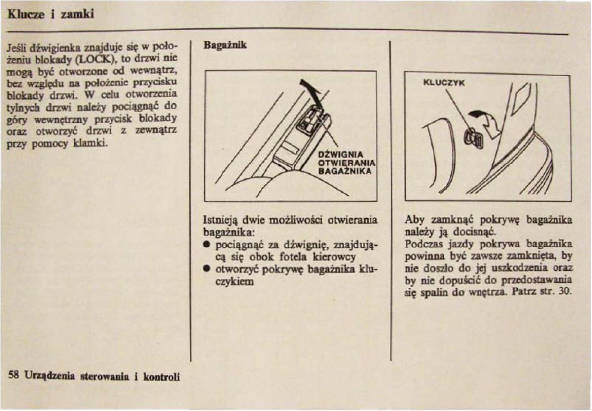 Honda Civic VI 6 instrukcja obslugi / page 58