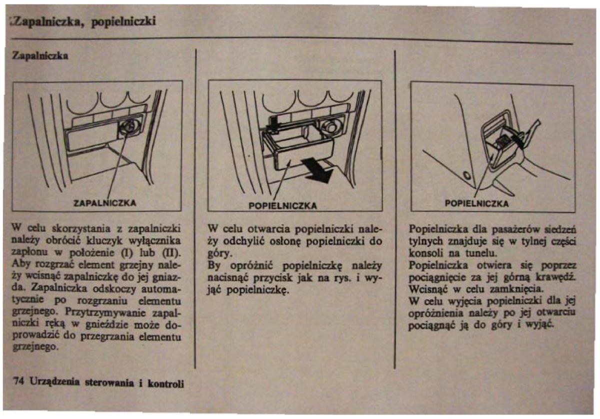 Honda Civic VI 6 instrukcja obslugi / page 74