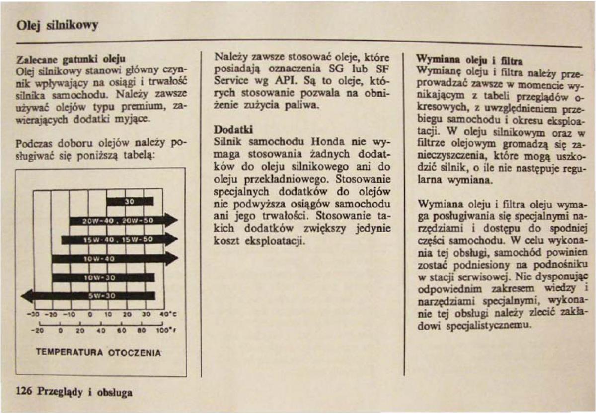 Honda Civic VI 6 instrukcja obslugi / page 126