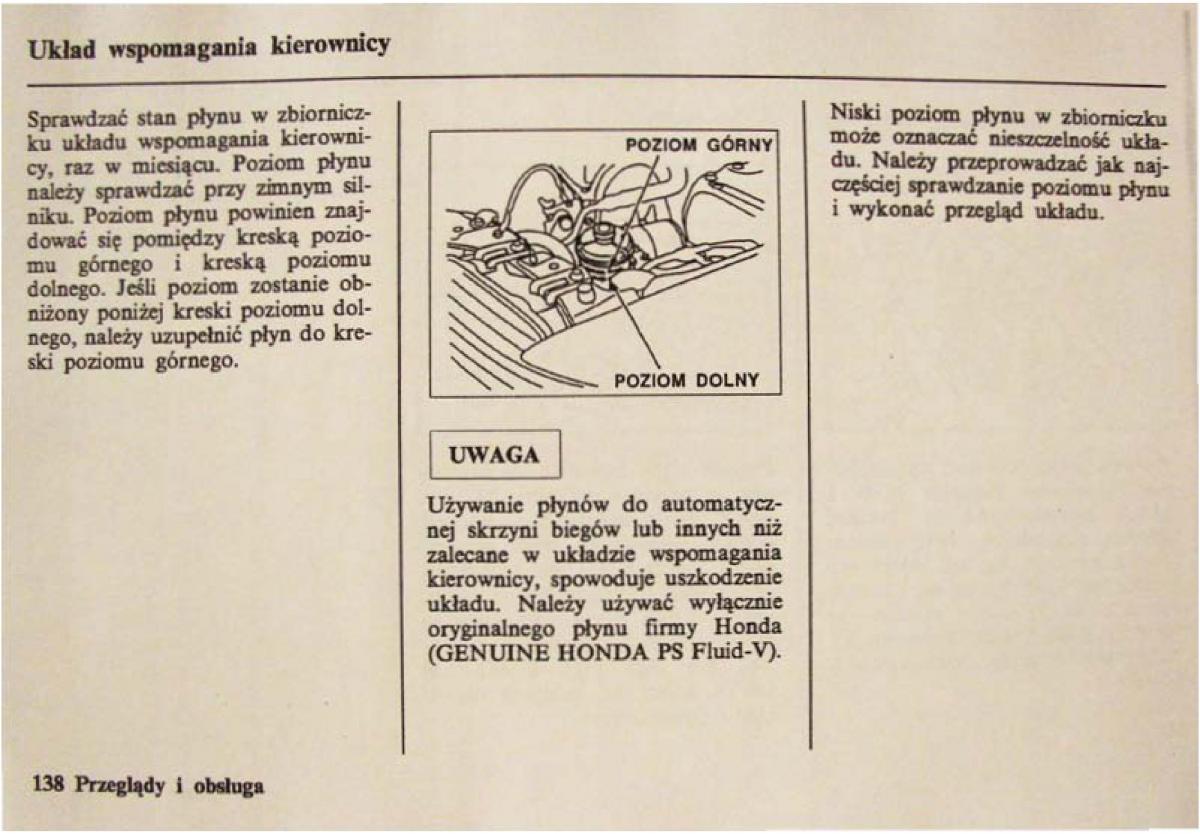 Honda Civic VI 6 instrukcja obslugi / page 138