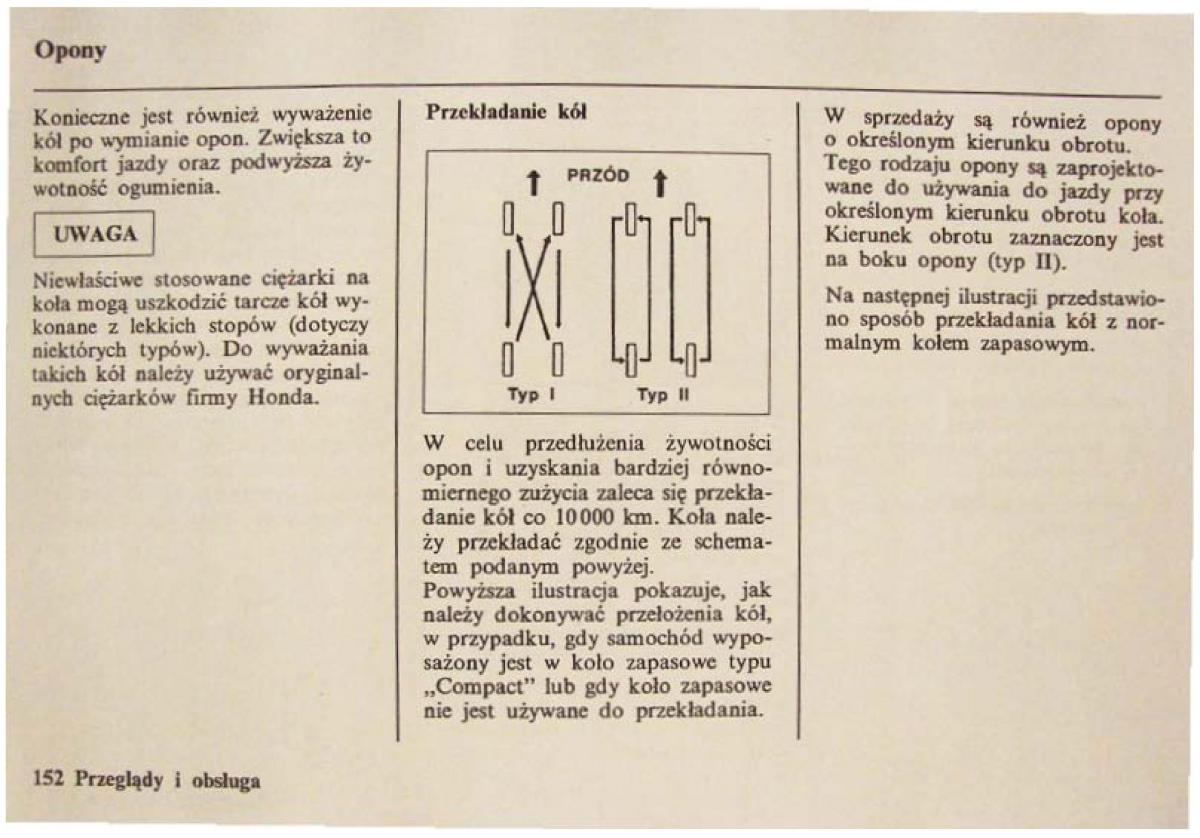 Honda Civic VI 6 instrukcja obslugi / page 152