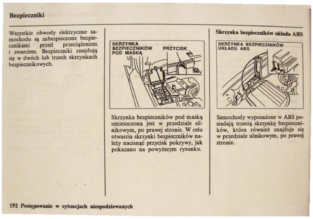 Honda Civic VI 6 instrukcja obslugi / page 192