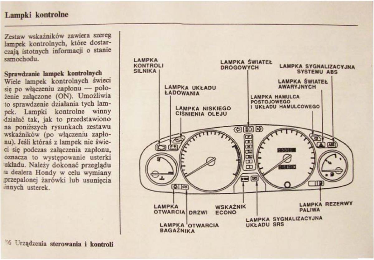 Honda Civic VI 6 instrukcja obslugi / page 36