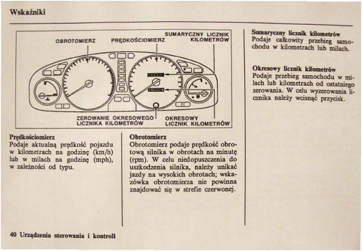 Honda Civic VI 6 instrukcja obslugi / page 40