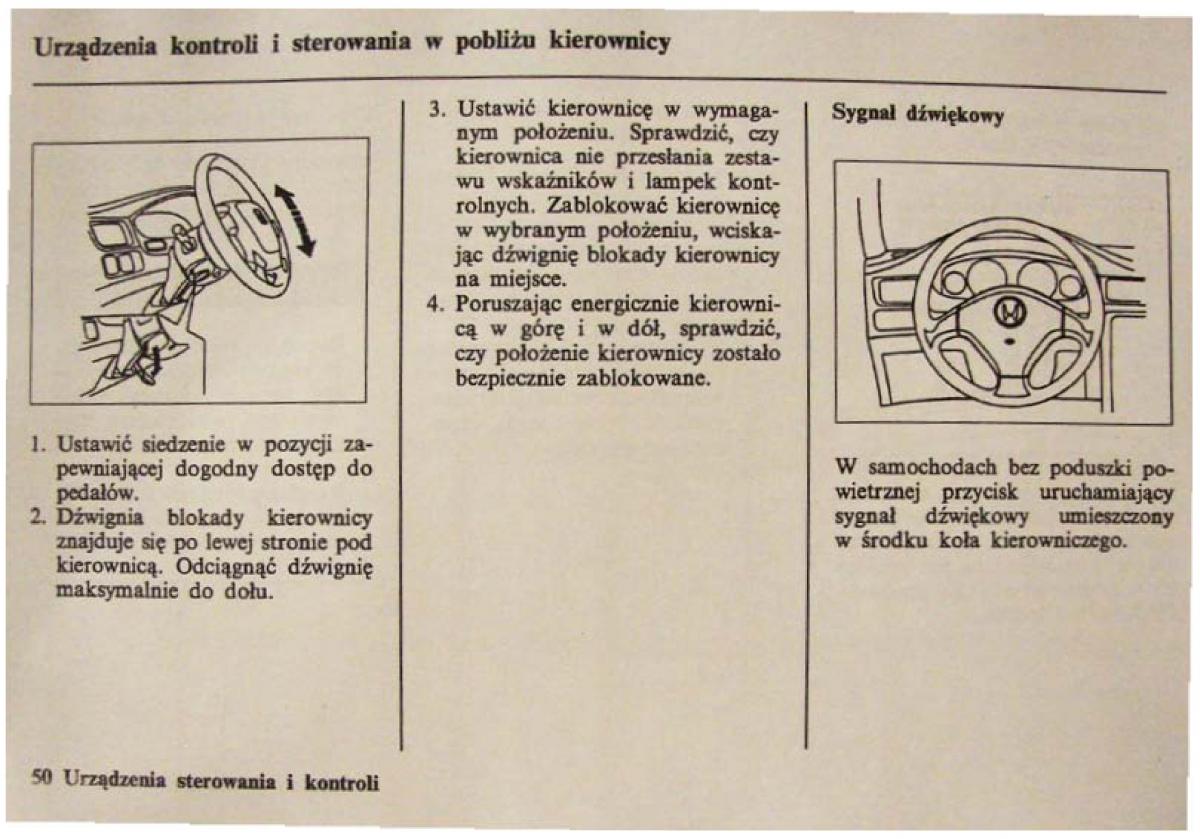 Honda Civic VI 6 instrukcja obslugi / page 50