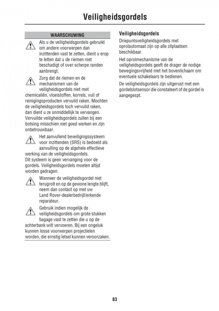 Land Rover III 3 LR3 / page 83