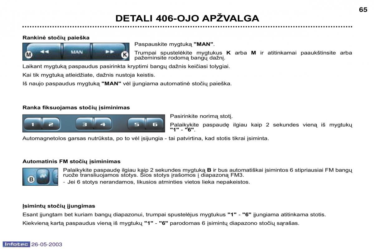 Peugeot 406 instrukcja obslugi / page 59