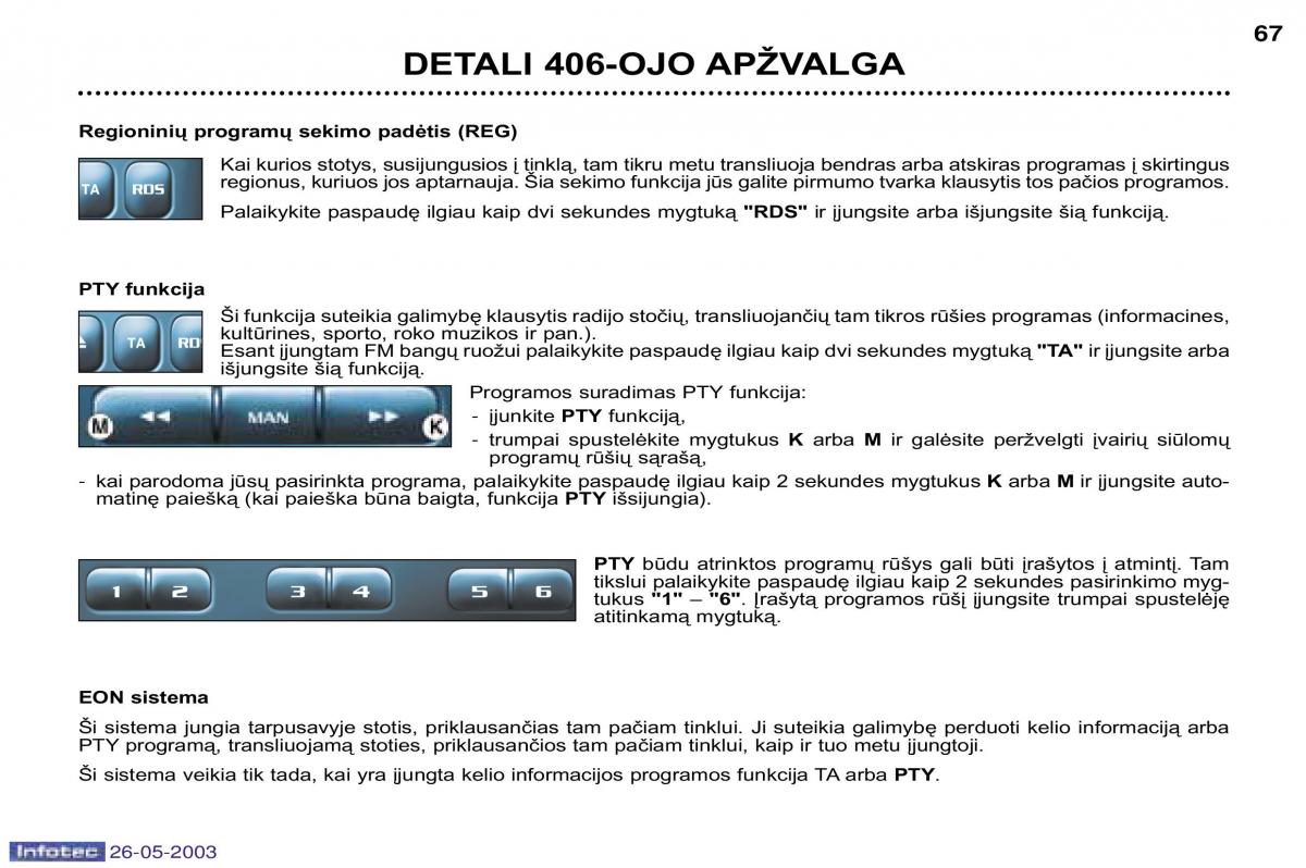 Peugeot 406 instrukcja obslugi / page 61